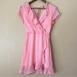 Gianni Bini Pink Polka Dot Mini Dress